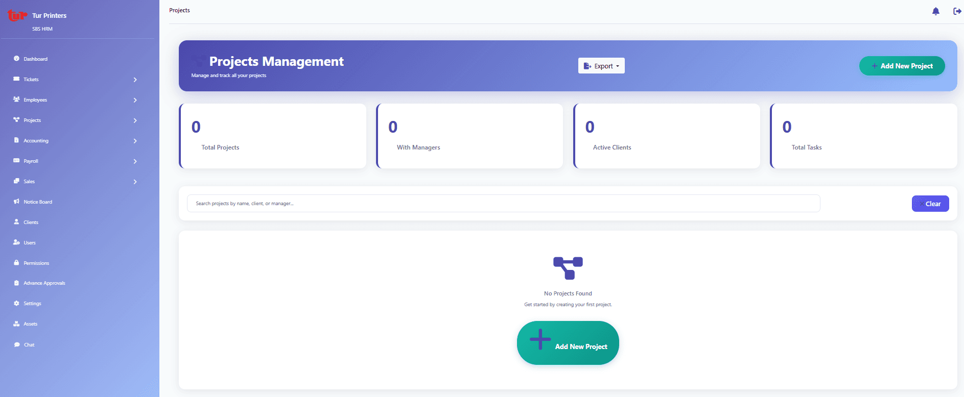Project assignments in SBS HRM for IT and services companies